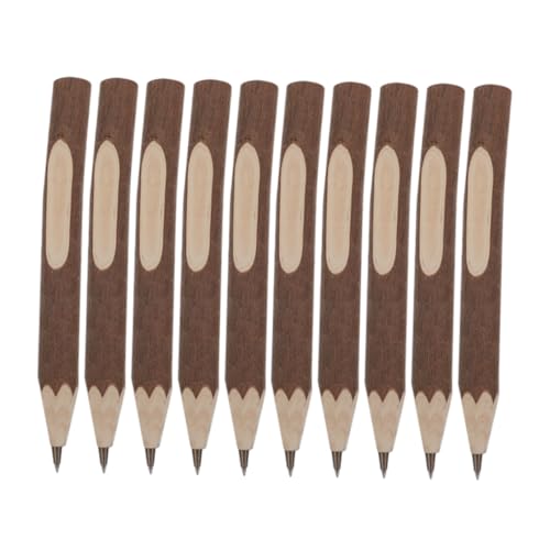 Tofficu 30pcs Wooden Chunky Pencils Pencil Tree Decorations Ergonomic Writing Tools for Boys and Girls Students Artists Shower Decorations - color: Brownx3pcs