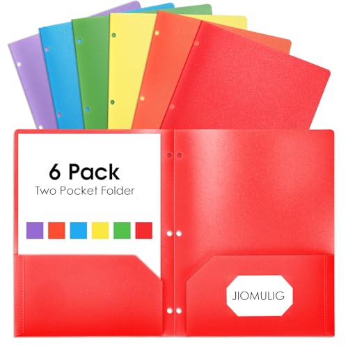 Folders with Pockets Colorful Plastic File Folders for School Home Office File Folder Organizer Heavy Duty Filing Supplies for Student Teacher Organizing Document Filing Cabinet Report 6 Pack - color: Multicolored