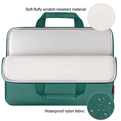 DOMISO 15.6 inch Laptop Case Sleeve Protective Cover Compatible with 16 inch MacBook Pro M4 M3 M2/Pro Max,15.6-16 inch HP Dell ASUS Lenovo Chromebook,Waterproof Computer Cases Bag with Handle,Green - color: Green, size: 15.6 inch