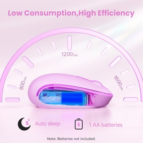 TECKNET Wireless Mouse,Bluetooth Mouse (BT5.3/5.0 & 2.4G) with USB Receiver Silent Optical Computer Mice，Wide Compatibility - color: Red