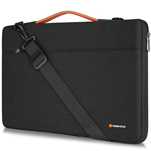 NIDOO 15.6" Laptop Sleeve case Notebook Shoulder Bag Handbag for 15.6 inch Lenovo ThinkPad T15 Gen 2 / L15 Gen 4/16" Legion Pro 7i Gen 10 Intel/ 16" HP Envy Laptop 17t-cw000/ Dell G16 Gaming, Black - color: Black - Shoulder, size: 15.6 inch