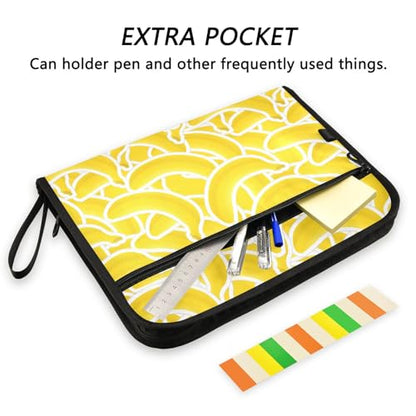 Group of Banana File Folders,Plastic Folders with 13 Pockets,Expandable File Folder for Documents School Students Office,Aesthetic Folder with Labels A4 Letter Size - color: Multi 17