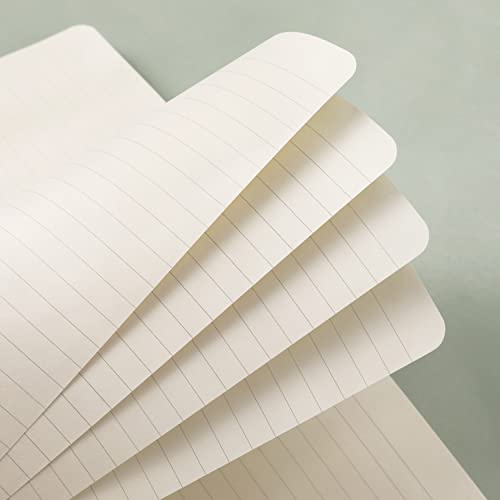 Ruled Notebook/Journal - Classic Lined Journal/Notebook, Hardcover with Thick Paper, 5.3" x 8.26", Banded + Pen Holder +Inner Pocket - Cyan - color: Cyan, size: Ruled