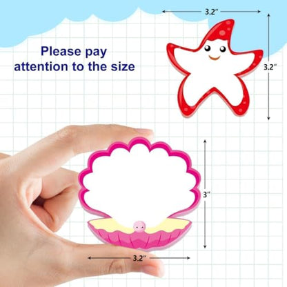 Fancy Land 24 Pads Cute Sticky Notes Cartoon Animal Pattern Sticky Notes for Teachers Classrooms 720 Sheets Memo Pads Teacher Appreciation Gift Home Office Supplies Ocean - style: Ocean