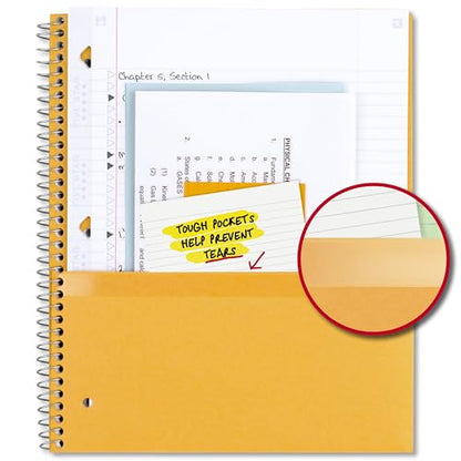 Five Star Spiral Notebook + Study App, 1 Subject, College Ruled Paper, 8-1/2" x 11", 100 Sheets, Fights Ink Bleed, Water Resistant Cover, Amethyst Purple (38744)