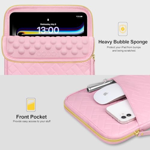Lacdo Tablet Sleeve Case for 11 inch iPad A16 / 11 inch iPad Air M4 M3 M2 / 11" iPad Pro M5 M4 / 10.9" iPad/ 10.2" iPad /10.9" ipad Air, 11" Samsung Galaxy Tab A9+ Bag, Fit Magic Keyboard, Sakura Pink - color: Sakura Pink, size: 9-11 Inch