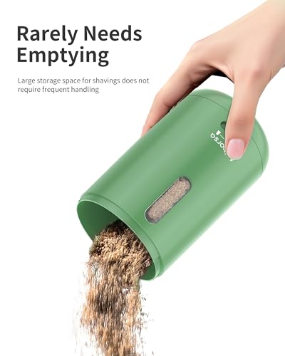 Automatic Electric Pencil Sharpener - Auto Feed, Auto Stop & Auto Eject, Rechargeable for Classroom, Home, School, Office, Green - color: Green