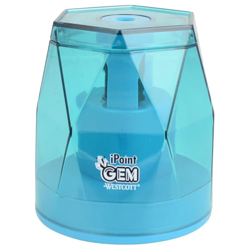 Westcott iPoint® GEM Battery Pencil Sharpener, Blue (00529) - color: Blue