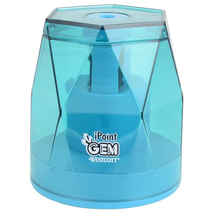 Westcott iPoint® GEM Battery Pencil Sharpener, Blue (00529) - color: Blue