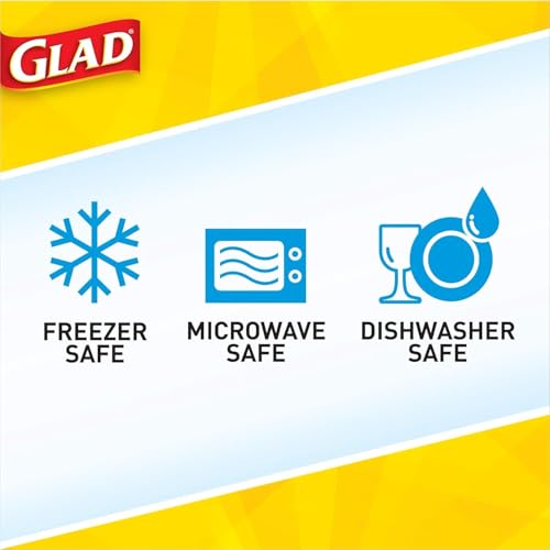Glad GladWare To Go Snack Food Storage Containers with Lids, Medium Rectangle BPA Free Plastic with Built-In Dressing Cup for Salads and Snacks, Microwave Dishwasher Safe, 24 Oz, 4 Count - 2 Pack - size: 24 oz - 8 Count, style: Rectangle