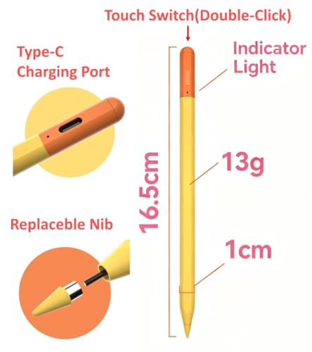 Stylus Pen Android for Samsung Galaxy Tab A11+ / A11 / A9+ / A9 / A8 Tablet S Pen, Stylus Compatible with Android Tablet Devices, Touch Screen Stylus with High Sensitivity (Orange) - color: Orange