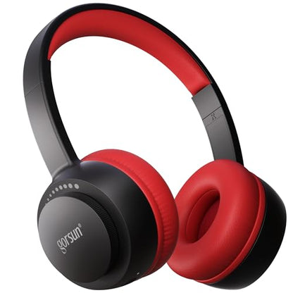 Kids Bluetooth Headphones, Toddler Headphones 85 dBA Safe Volume, 45 Hours Playtime, with Mic, Bluetooth 5.3, Kids Wireless Headset for iPad/Tablet/Travel/School, ldeal Gift (Black/Red) - color: Black/Red