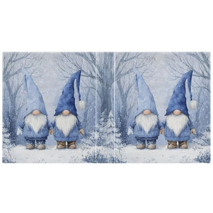 Blue Gnomes Farmhouse Winter Binder 3 Ring 1.5 Inch Binder with Clipboard&Pockets, Hardcover Binders Heavy Duty Large File Folder for Office School Supplies - Holds 200 Sheets - color: Farmhouse Winter Gnomes, size: 1 Pack-12.4x10.63in