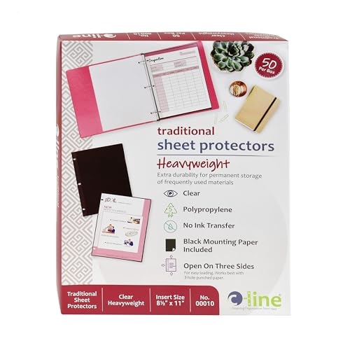 C-Line Traditional Polypropylene Sheet Protectors, Heavyweight, 11 X 8.5, 50/box