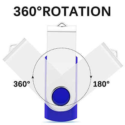 KEXIN 10 Pack 64GB USB 2.0 Flash Drive Thumb Drive, Blue - color: Blue, size: 64G