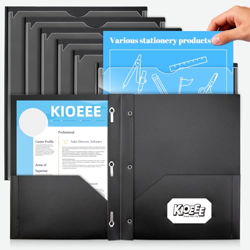 Black Plastic Folders with 2 Pockets&Prongs&Clear Front Cover(6 Pack), Heavy Duty Letter Size Plastic Folders for School Office, Letter Size Paper - size: 6 Pack, style: Heavy Duty 2 Pockets&Prongs&Clear Front Cover