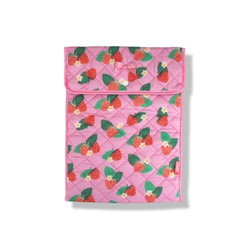 Sonix | Quilted Laptop Sleeve | 13-14 Inch, Quilted Soft Comfy Laptop Carrying Case, Computer Sleeve | Wild Strawberries (13" - 14") - color: Wild Strawberries