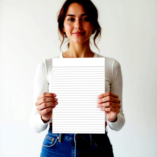 Loose Leaf Paper, 100 Sheets, Wide Ruled Filler Notebook Paper, 8" x 10.5", Bulk Notebook Papers,Without Punched Hole Loose Leaf Paper Office Paper, (White)