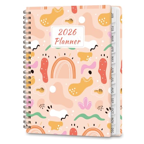 2026 Planner, Weekly and Monthly Calendar Planner Agenda, Jan 2026 - Dec 2026, Planning Academic Book, Office Desk Accessories and School Supplies - A5 (6.3'' x 8.5'') - color: C-Colorful Capers