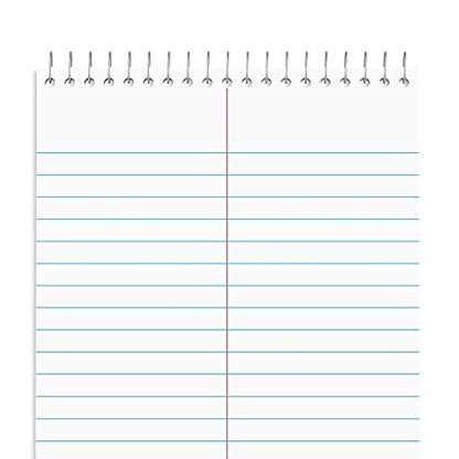 STAPLES Steno Notepads, 6” x 9”, Gregg Ruled, Top Wirebound, 80 Sheets, 12‑Pack - size: 12 Pack, style: White Paper
