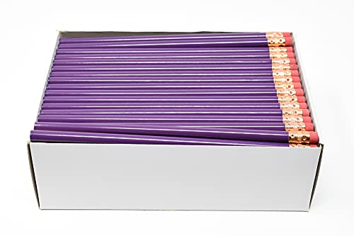 Pencil Guy Blank Round Pencils, Purple, 144 to a box | Not Sharpened - color: Purple, size: 1 Count (Pack of 144), style: Not Sharpened