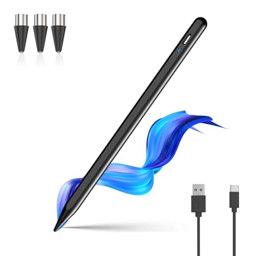 Stylus Pen for Touchscreen,Luntak Universal Magnetic Fine Point iPad Pencil for Android & iOS Smartphone and Tablet,POM Tip Stylus Pen for iPad/iPad Pro/iPhone/Samsung/Lenovo/Huawei and so on-Black - color: Black