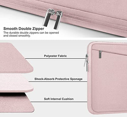 Laptop Sleeve, 15.6 inch Laptop Case, Durable Computer Carrying Bag Protective Case Briefcase Handbag with Front Pocket, Slim Laptop Case Cover for 15.6 Inch HP, Dell, Lenovo, Asus, Notebook, Pink - color: Pink, size: 15.6 Inch