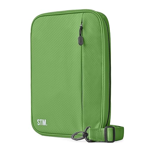 Scribbles That Matter - B5 Pencil Case Pouch + Journal Organizer - Large capacity Kawaii Pencil Pouch, Pen Case, Marker Case, Journal Pouch Zippered Pocket Adjustable Shoulder Strap (8.5 x 12.5) - color: Green, size: B5 (V2)