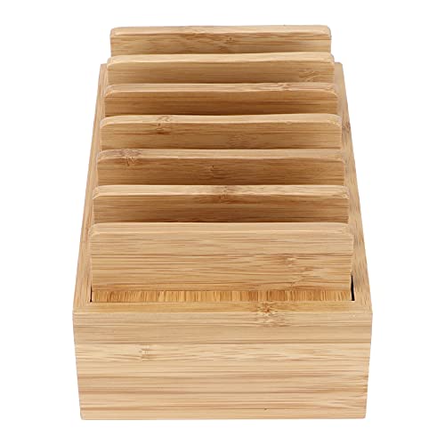 ZJchao Wood Charging Hub for Compact Desk with Cable Routing and Slip Base