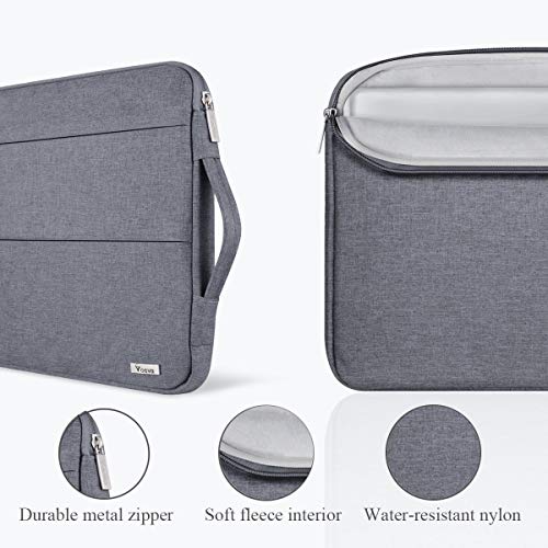 Voova 15.6 16 Inch Laptop Sleeve Case Compatible with MacBook Pro 16 M1/M2/M3/M4 Max 2019-2025, 15.6-16” Hp Lenovo Acer Asus, Waterproof Slim Computer Bag Cover with Handle, Grey - color: Grey, size: 15.6-16 Inch