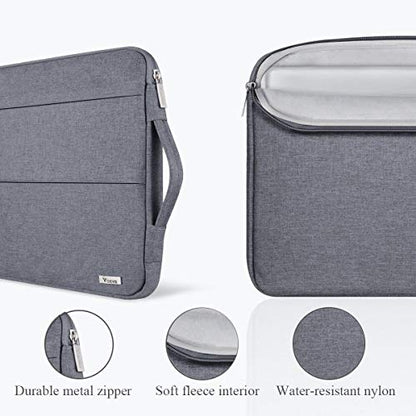 Voova 15.6 16 Inch Laptop Sleeve Case Compatible with MacBook Pro 16 M1/M2/M3/M4 Max 2019-2025, 15.6-16” Hp Lenovo Acer Asus, Waterproof Slim Computer Bag Cover with Handle, Grey - color: Grey, size: 15.6-16 Inch