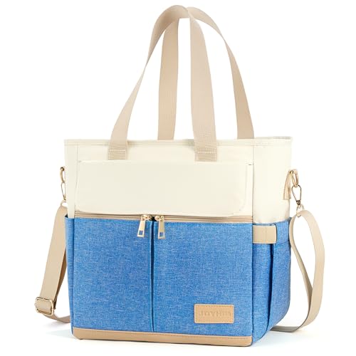 JOYHILL Lunch Bag for Women, Lunch Tote Leakproof Insulated Lunch Box with Shoulder Strap, Adult Reusable Lunch Cooler Tote Bags for Work Picnic Camping Beach (I-LIGHT BLUE) - color: I-LIGHT BLUE