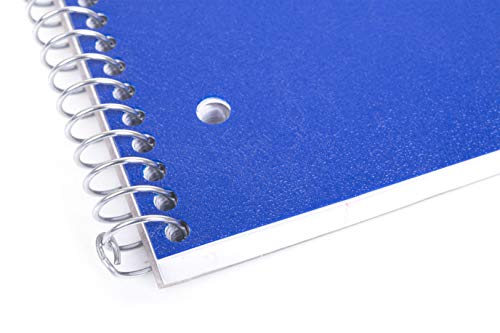 Mintra Office Durable Spiral Notebooks, 1 Subject, (Black, Blue, Red, College Ruled 3 Pack), 100 Sheets, Poly Pocket, Moisture Resistant Cover, Strong Chipboard back, For School, Office, Business - color: aBlack, Blue, Red, size: College Ruled 3pk
