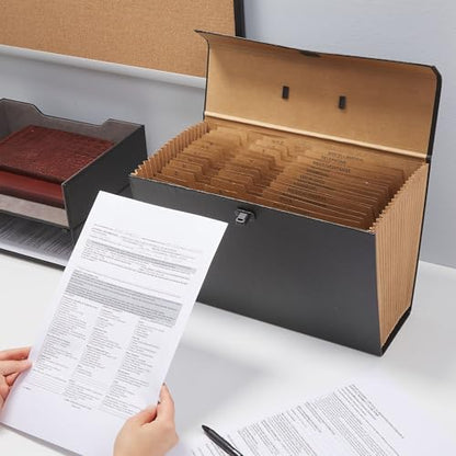 Staples Accordion File, 19‑Pocket Multiple‑Index Expanding Organizer, Legal Size, Durable Construction – 2/Pack - style: 2 Pack