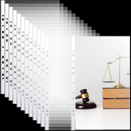 Gilprop 200 Pcs 8.5 x 14 Legal Size Heavyweight Clear Sheet Protectors, Heavy Duty 11-Hole Fit for 3 & 4 Ring Binder, Plastic Page Thick Document Protector, Binder Sleeves for Cards Photo Archive