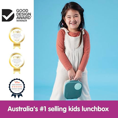 b.box Lunch Box Kids 2-pack, Mini Lunch Box + Snack Containers for Kids | 4.25 + 1.75 Cup Bento Box for Kids, Snack Box, Lunch Containers, Leak Proof, Dishwasher Safe, BPA Free, PFAS Free, Ages 4m+ - color: Emerald Forest