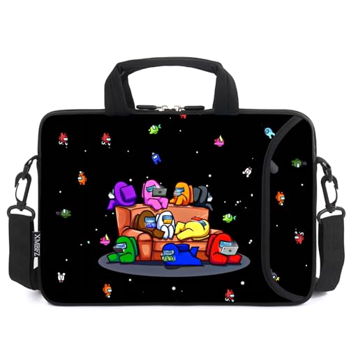 15.6" laptop sleeve chromebook case adjustable shoulder strap with handle accessory pocket (CSJQR-1) - color: Csjqr-1