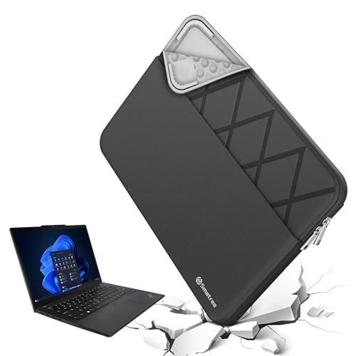 Smatree Laptop Sleeve for 13 inch Lenovo ThinkPad X13 Gen 3,Case with Accessory Pocket,YKK Zipper,Patented Shockproof Design(E453) - color: Elite-Black, size: for 13 inch ThinkPad X13 Gen 3(E453)