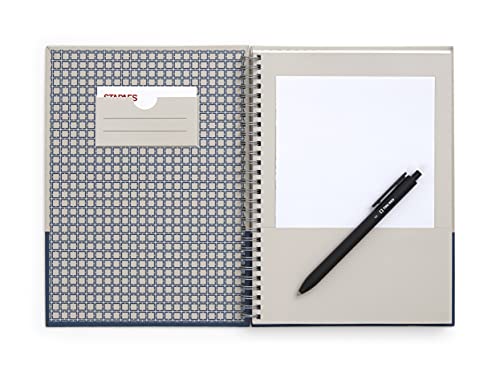 TRU RED Medium Hardcover Ruled Notebook, Gray/Blue - color: Gray/Blue, style: 1 Pack