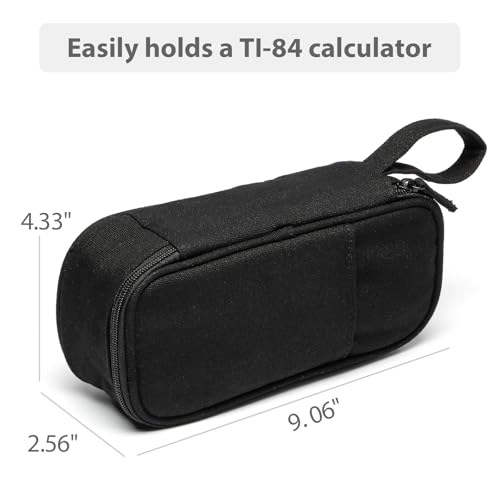 SPACEMATE Pencil Case Pouch Box Bag School Supplies Girls Boys Kids, Cute Preppy Stuff Large Big Capacity Aesthetic Pen Organizer, Back to College Stationary, Coal Black, Heavy Duty Canvas, 1800ml - color: Coal Black