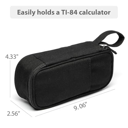 SPACEMATE Pencil Case Pouch Box Bag School Supplies Girls Boys Kids, Cute Preppy Stuff Large Big Capacity Aesthetic Pen Organizer, Back to College Stationary, Coal Black, Heavy Duty Canvas, 1800ml - color: Coal Black