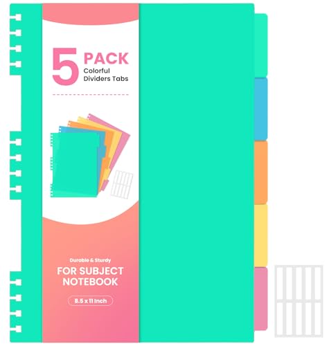 Spiral Lined Notebooks and Removable Dividers & Tabs