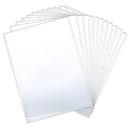 12 Pcs 8 1/2" x 11" Rigid Print Protectors - Clear Toploaders - Hard Plastic Document & Photo Sleeves - Birth Certificate Protector