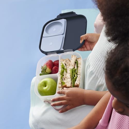 b.box Mini Lunch Box Kids | 4.25 Cup Leak Proof Bento Box for Kids Ages 3+ | 3 Compartment Snack Containers, School Lunch Container, Dishwasher Safe, BPA-Free, PFAS-Free - Midnight - color: Midnight, size: 1-pack