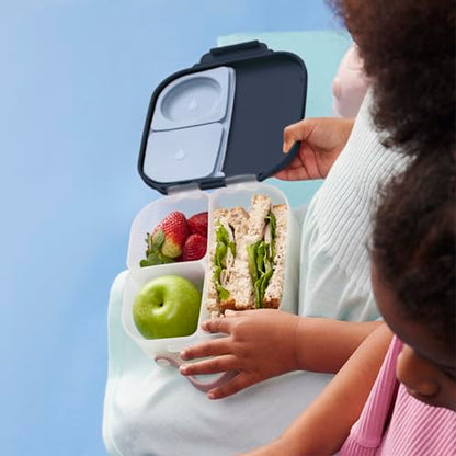 b.box Mini Lunch Box Kids | 4.25 Cup Leak Proof Bento Box for Kids Ages 3+ | 3 Compartment Snack Containers, School Lunch Container, Dishwasher Safe, BPA-Free, PFAS-Free - Midnight - color: Midnight, size: 1-pack