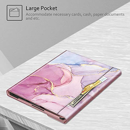 Fintie Sleeve Case for 11.6" Lenovo Chromebook 3 11 - Premium Portfolio Book Cover Compatible w/ 11.6" HP Chromebook 11 G5, Glitter Marble