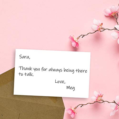 Home Advantage 2x3.5 Blank Index Cards - Our 50 Pack of Blank Note Cards Use Heavy Duty Cardstock to Make Them Bleed Proof - These Plain Index Cards Make Great Blank Business Cards & Blank Flashcards - size: 2x3.5