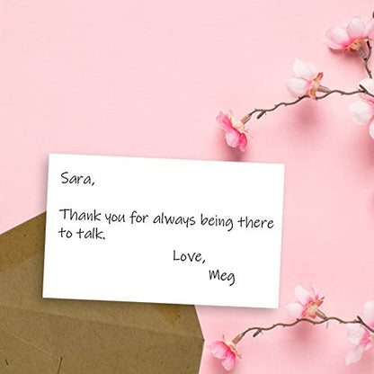 Home Advantage 2x3.5 Blank Index Cards - Our 50 Pack of Blank Note Cards Use Heavy Duty Cardstock to Make Them Bleed Proof - These Plain Index Cards Make Great Blank Business Cards & Blank Flashcards - size: 2x3.5