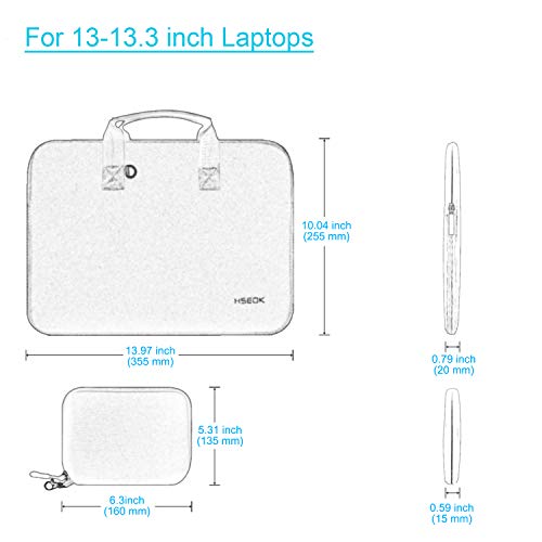 Hseok Laptop Sleeve 13.3-14 inch Case with Small Pouch, Neoprene Computer Bag Compatible with MacBook Neo/Pro 14 M5/M4/M3/M2/M1, Mac Air/Pro 13.3, XPS 14 and Most 13-14 inch Notebooks,J01B01 - color: J01b01, size: 13"-14"