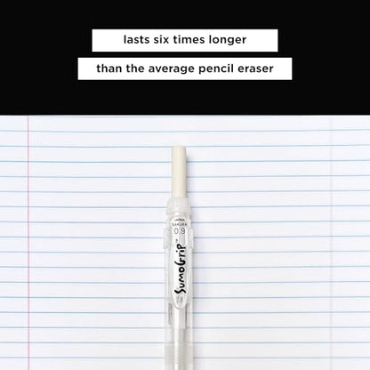 SAKURA SumoGrip Mechanical Pencil Eraser Refill - Eraser Refills for 0.5 mm, 0.7 mm, and 0.9 mm Mechanical Pencils - 3 Eraser Refills (Pack of 2) - size: 1 Count (Pack of 6)